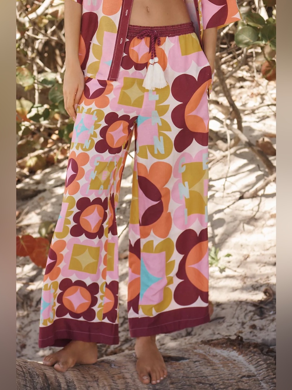 Celandine x Holly Clarke Wide-Leg Linen-Blend Pants